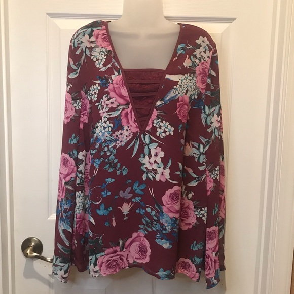 Love Scarlett Tops - NWT Love Scarlett Long Sleeve Blouse Sz Large